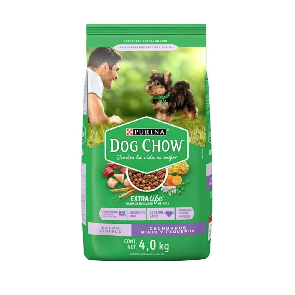 Dog Chow Extra Life Cachorros Razas Minis Y Pequeñas Dog Chow 4 Kg