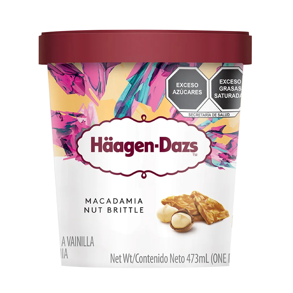 Helado Con Nueces De Macadamia Y Vainilla Haagen Dazs   473 Ml