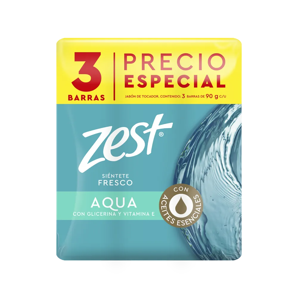 Jabon De Barra 3 Pack Aqua Zest 90 g
