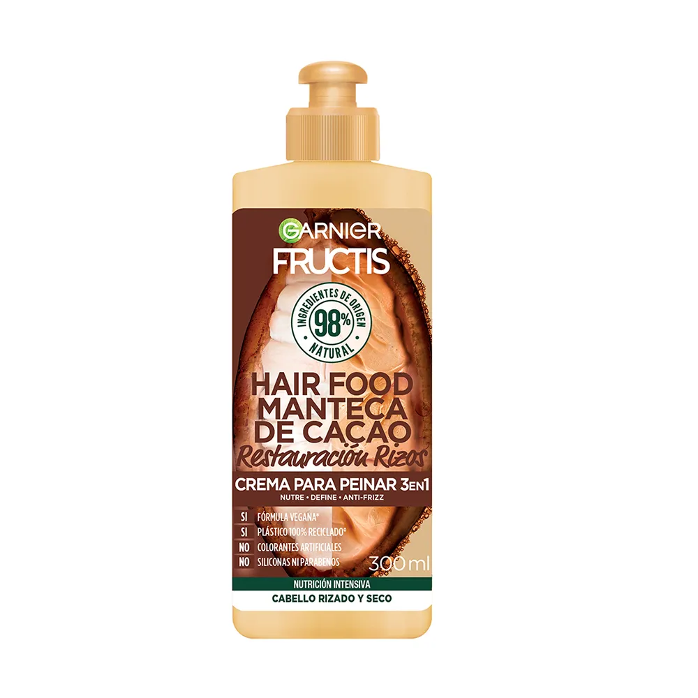 Crema Peinar Manteca De Cacao Hairfood 300 Ml