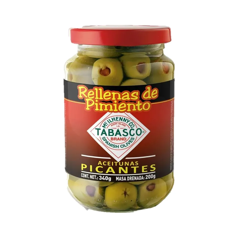 Aceitunas Picantes Tabasco Rellenas De Pimiento Serpis 340 g