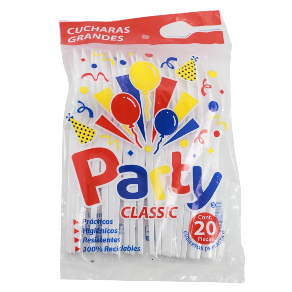 Cuchara De Plastico Grande Classic Party 20 Pza