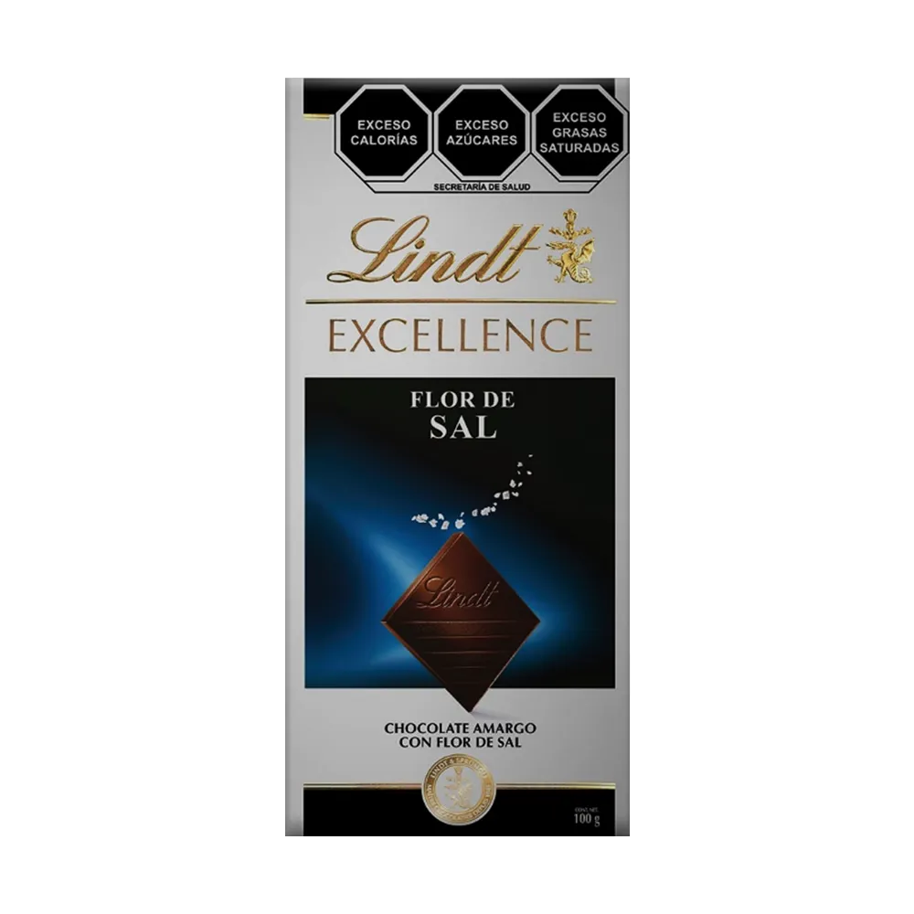 Tableta Chocolate Excellence Flor De Sal Lindt 100 g