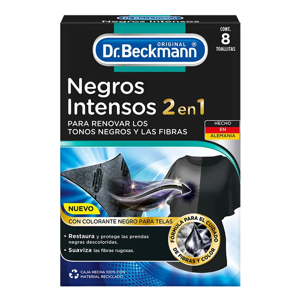 Toallitas Negros Intensos Dr Beckmann 8 pza