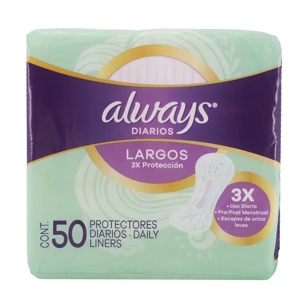 Pantiprotector Largo Always 50 Pza