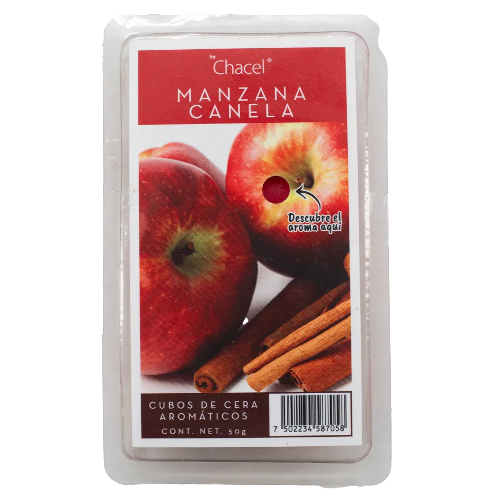 Cubos De Cera 50 Gr Manzana Canela Chacel 1 Pza