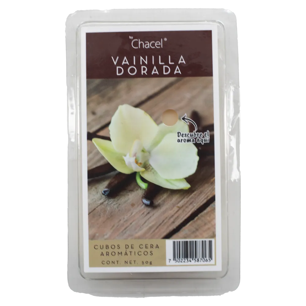 Cubos De Cera 50 Gr Vainilla Dorada Chacel 1 Pza