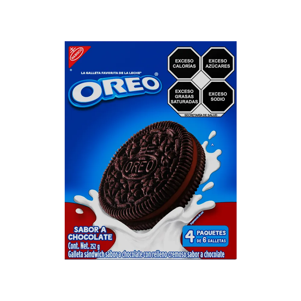 Galleta Oreo Relleno Chocolate Caja Nabisco 252 g