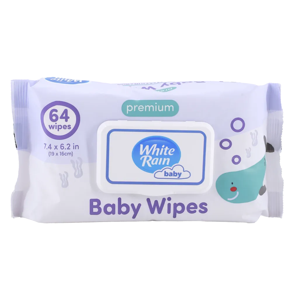 Toallitas Humedas Premium White Rain 64 Pza