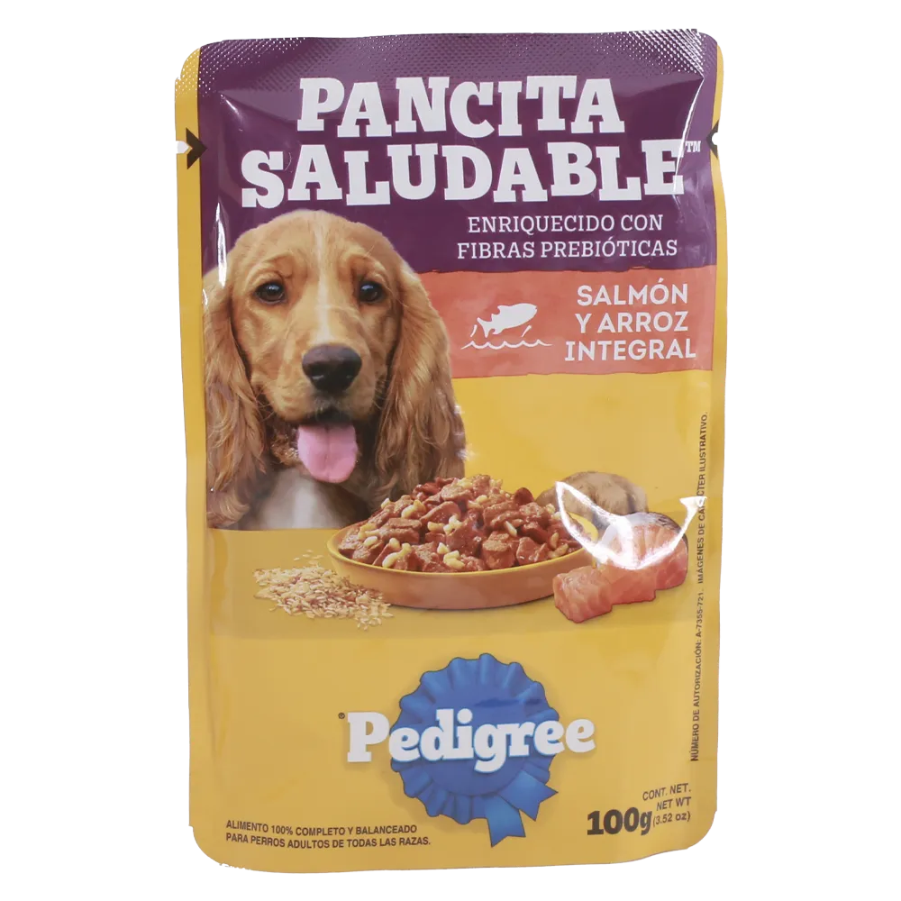 ALIMENTO HUMEDO P/PERRO TODAS LAS RAZAS PANCITA SA SALMON Y ARROZ PEDIGREE 100 GRAMOS
