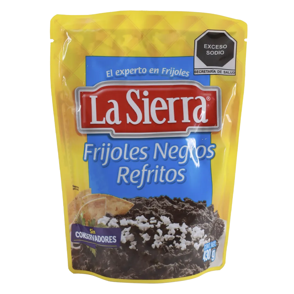 Frijoles Negros Refritos Pouch La Sierra 430 g