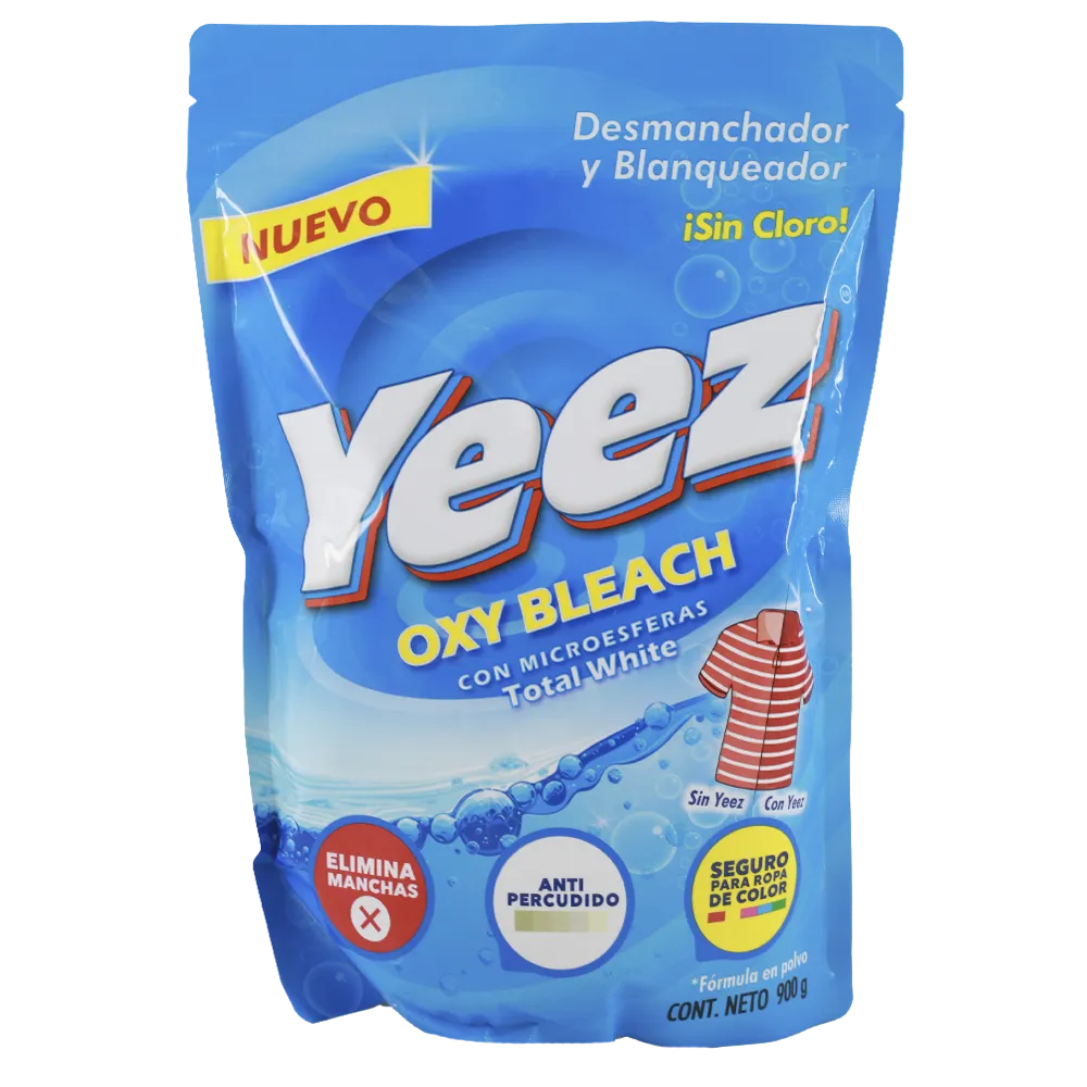 Removedor Quitamanchas Polvo Blanqueador Sin Cloro Oxxy Bleach Yeez 900 Gr