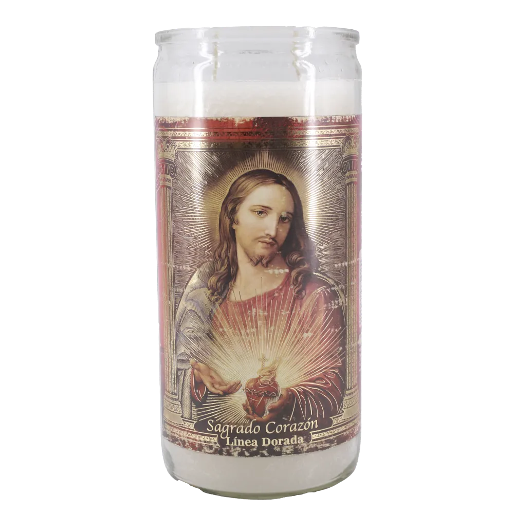 VELADORA DE 14 DAS SAGRADO CORAZON LUZ ETERNA 1 PIEZA
