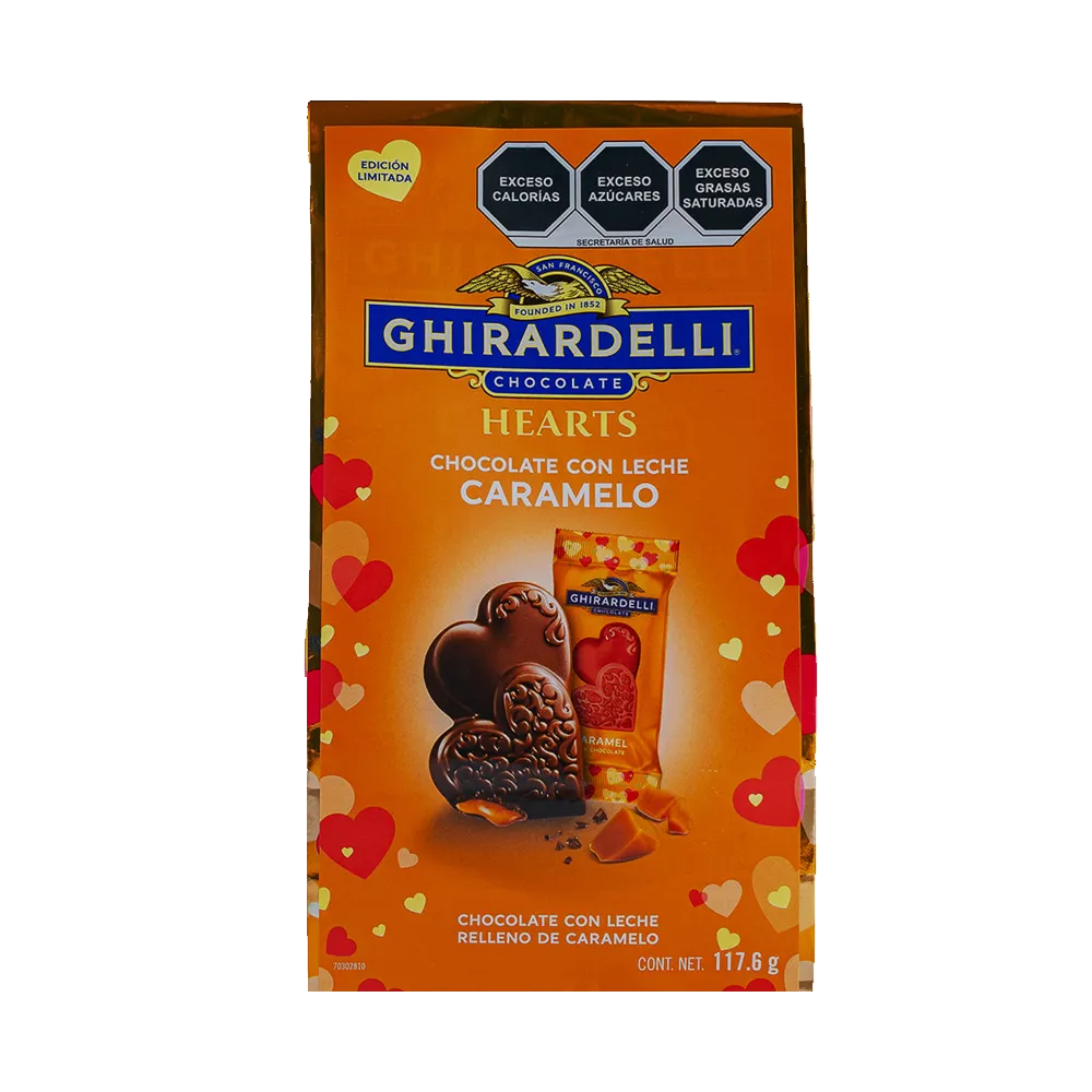 Chocolates Caramelo Hearts Ghirardelli 117 Gr