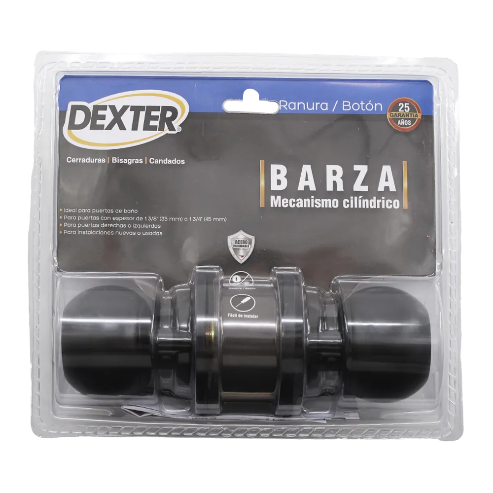 CERRADURA PERILLA BARZA CILINDR S/LLAVE DEXTER 1 PIEZA