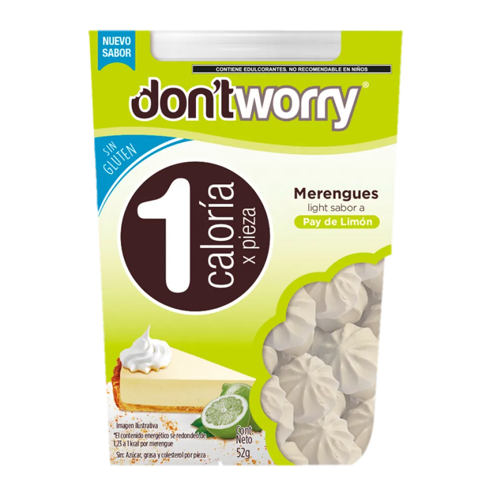 MERENGUE LIGHT PAY DE LIMON DONT WORRY 52 GRAMOS