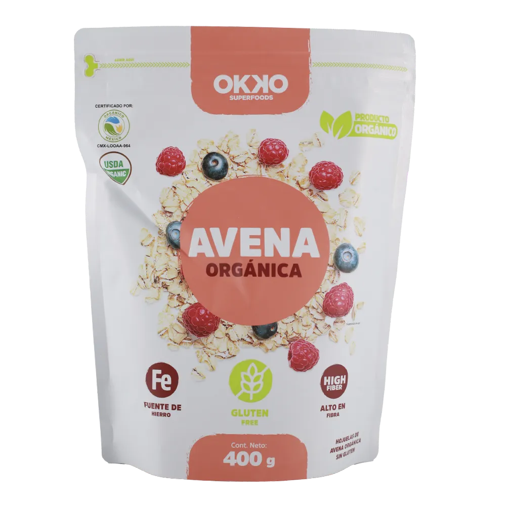 AVENA ORGANICA OKKO 400 GRAMOS