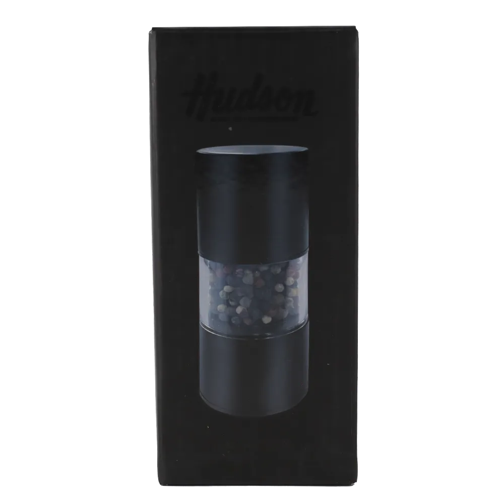 MOLINILLO DE ACERO INOXIDABLE NEGRO 12.5 CM HUDSON 1 PIEZA