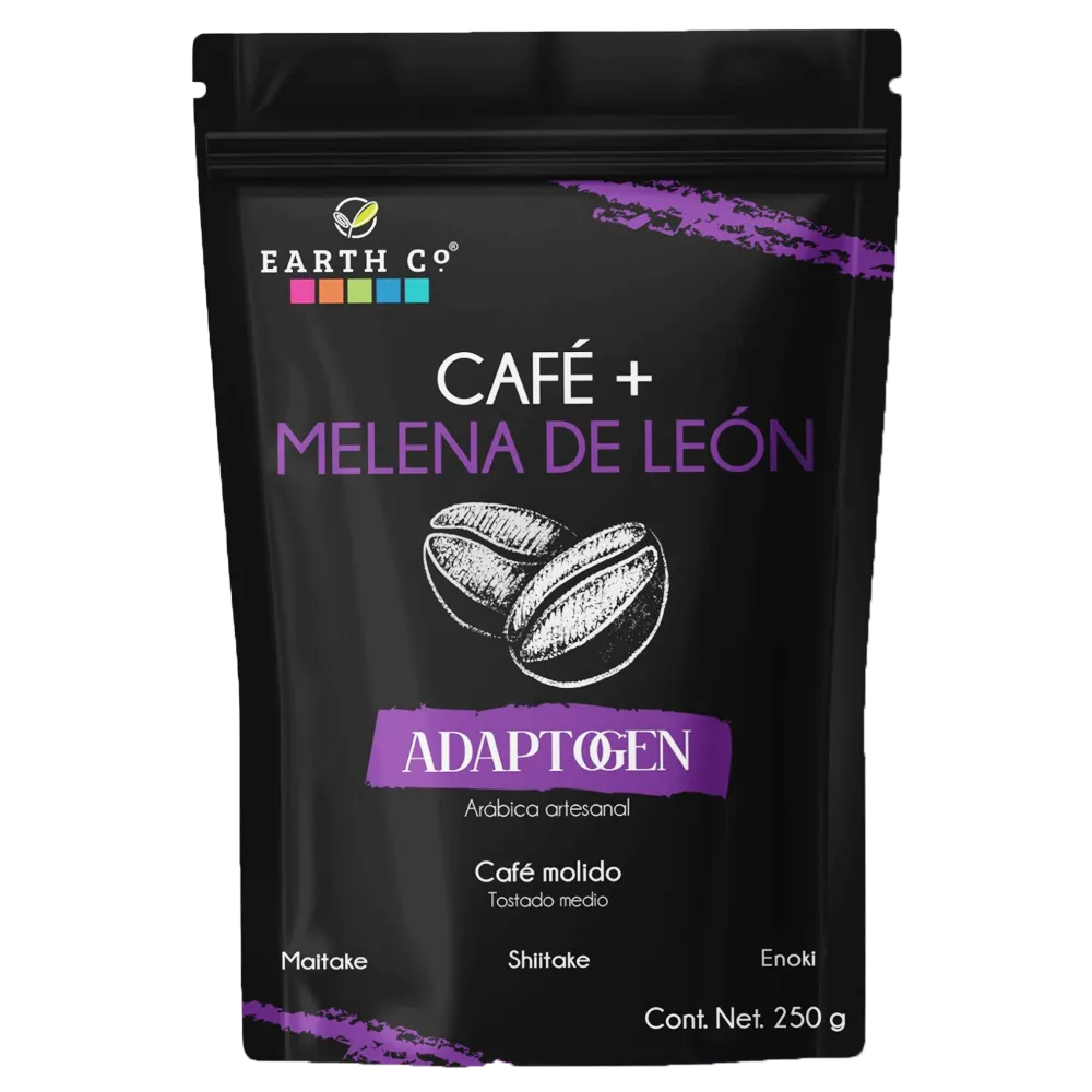 CAFE MOLIDO CON ADAPTOGENOS EARTH CO 250 GRAMOS