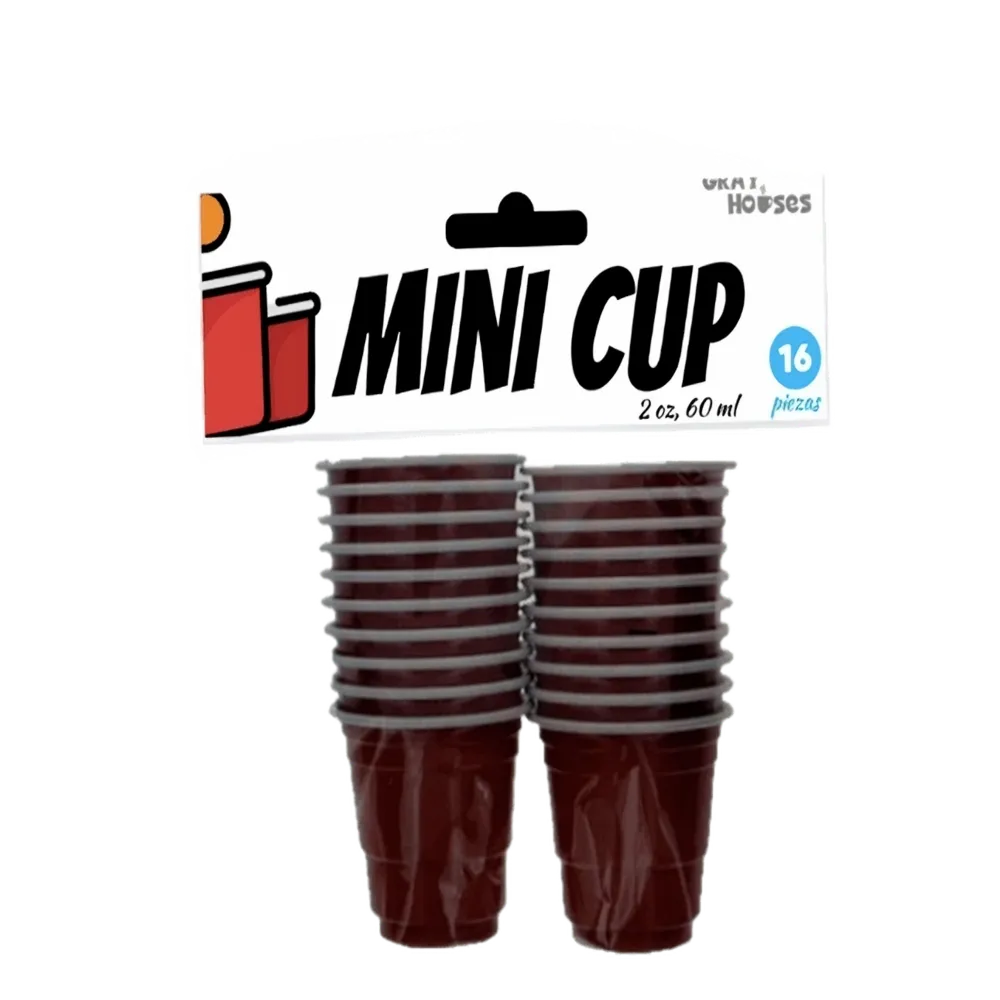 MINI VASO 2 OZ ROJO GRAY HOUSES 1 PIEZA