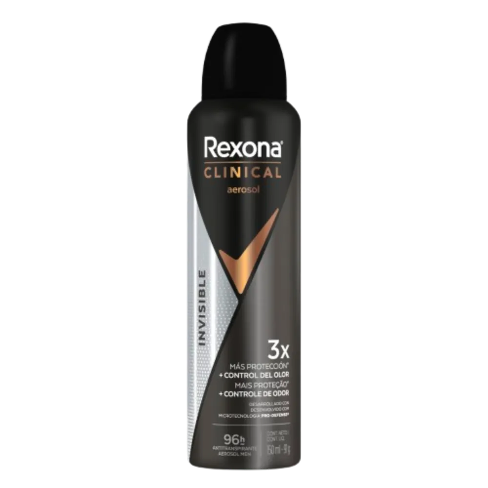 ANTITRANSPIRANTE AEROSOL CLINICAL MEN INVISIBLE REXONA 150 MILILI