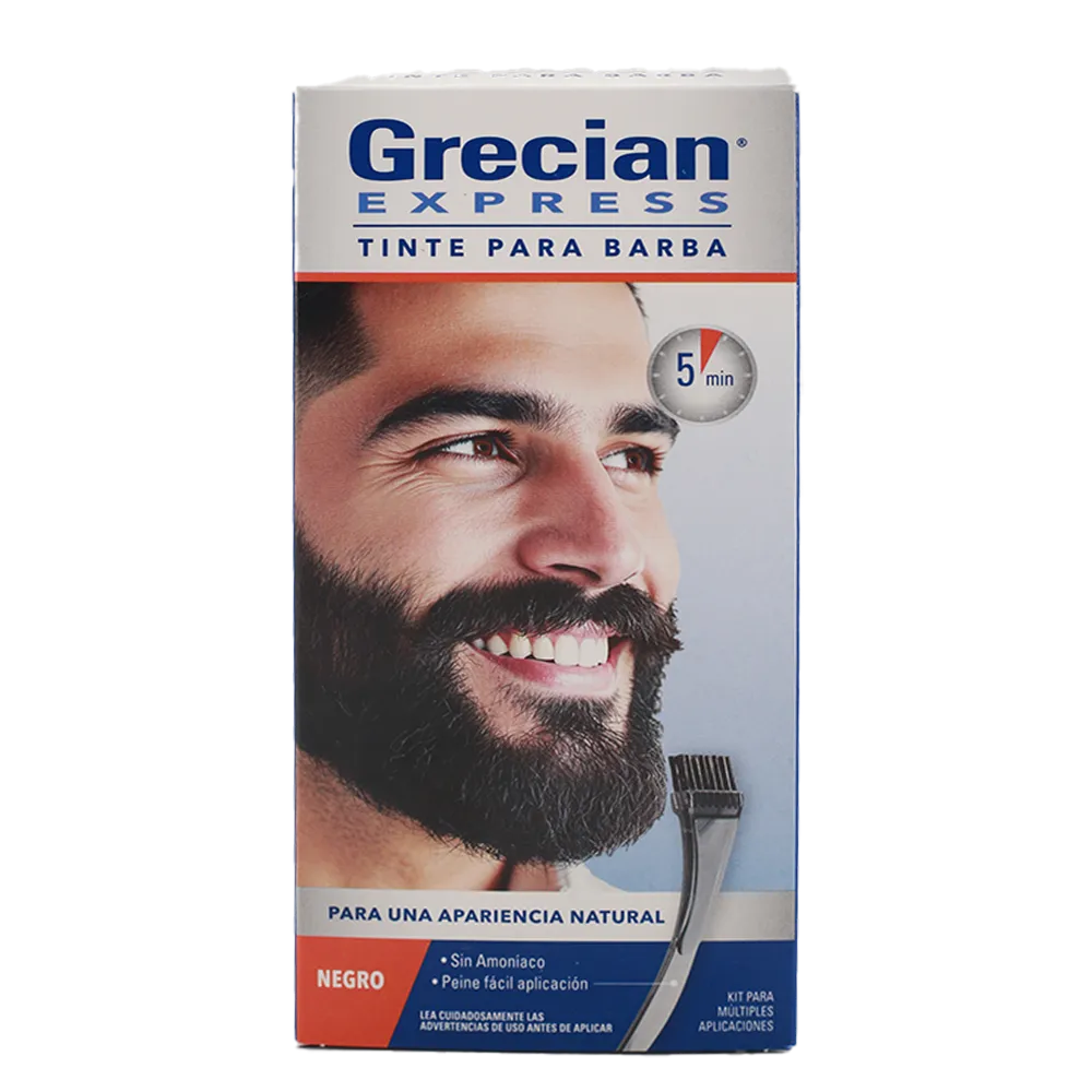 TINTE PARA BARBA NEGRO GRECIAN EXPRESS 28 GRAMOS