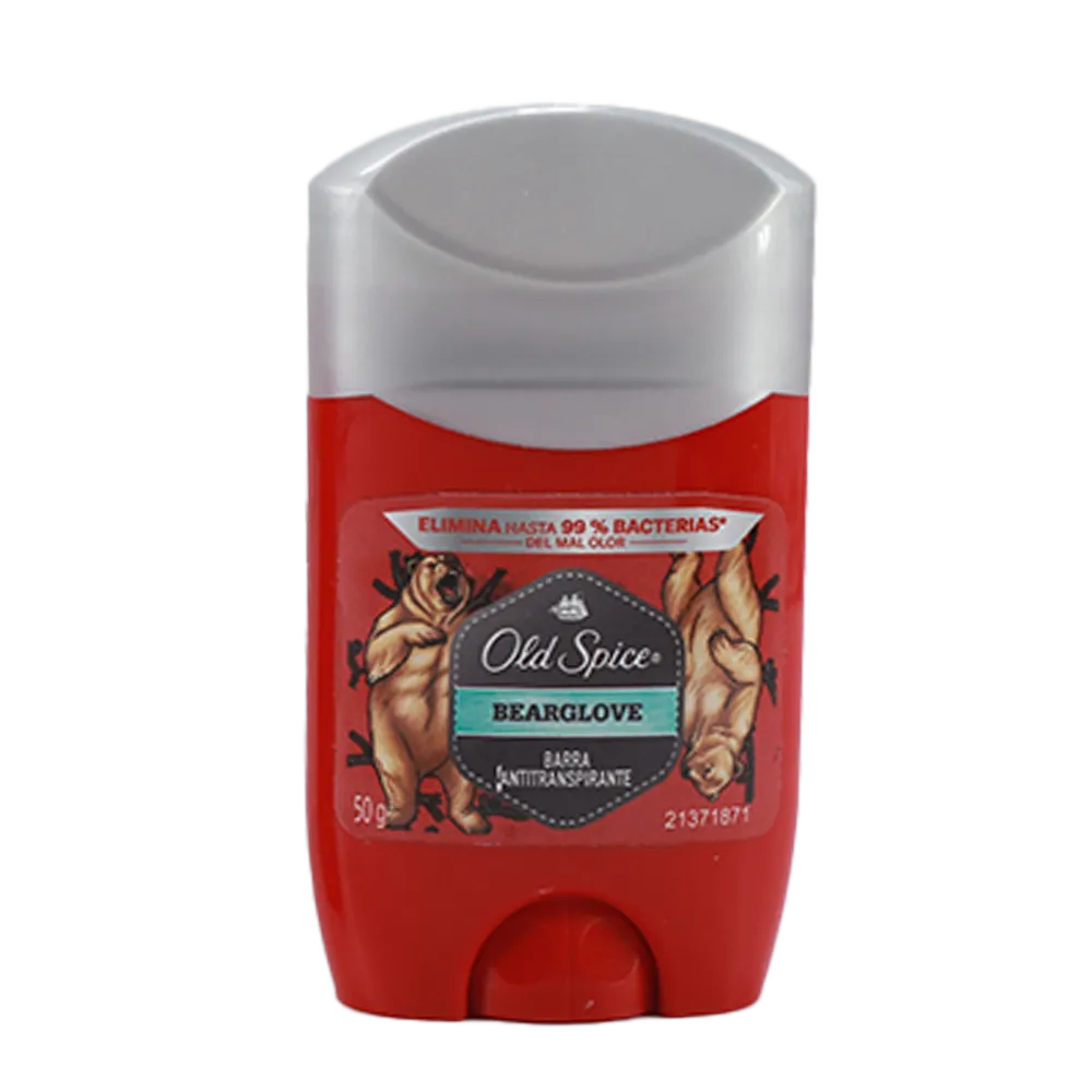ANTITRANSPIRANTE BARRA BEARGLOVE OLD SPICE 50 GRAMOS