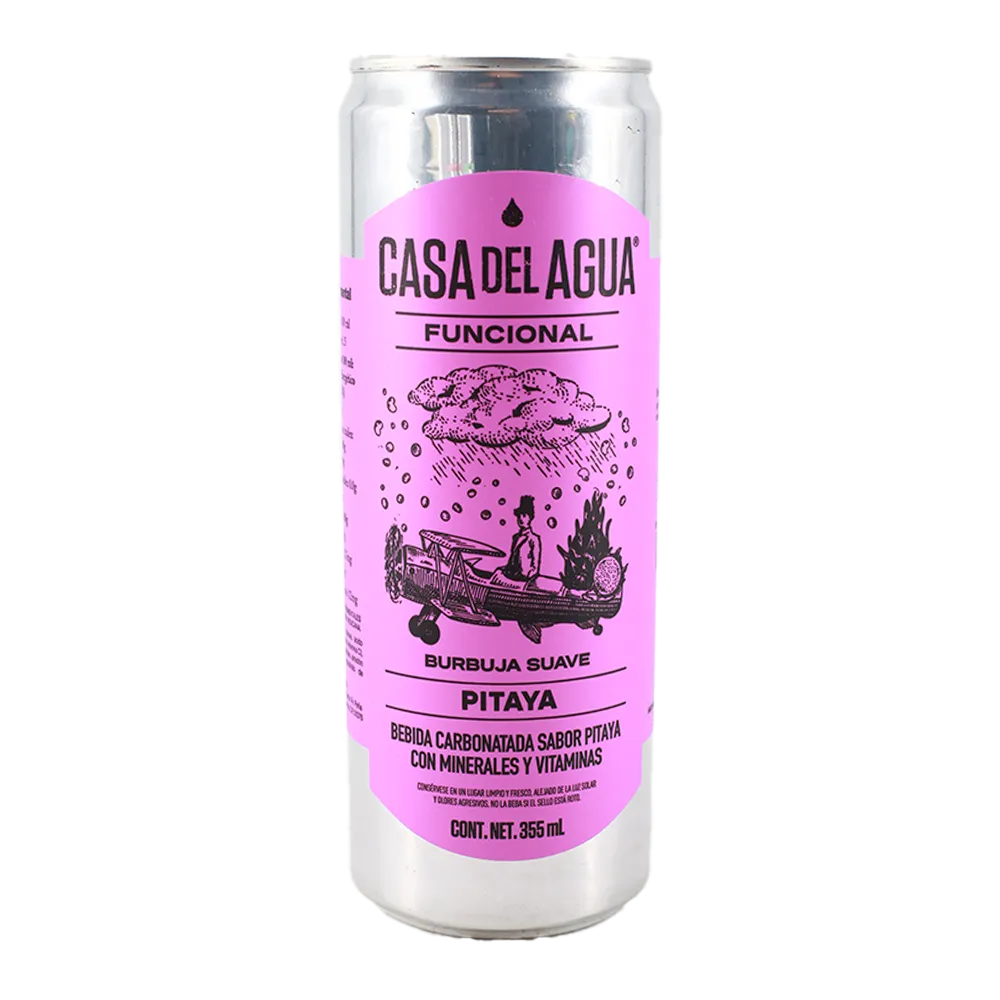BEBIDA FUNCIONAL SABOR PITAYA CASA DEL AGUA 355 MILILI