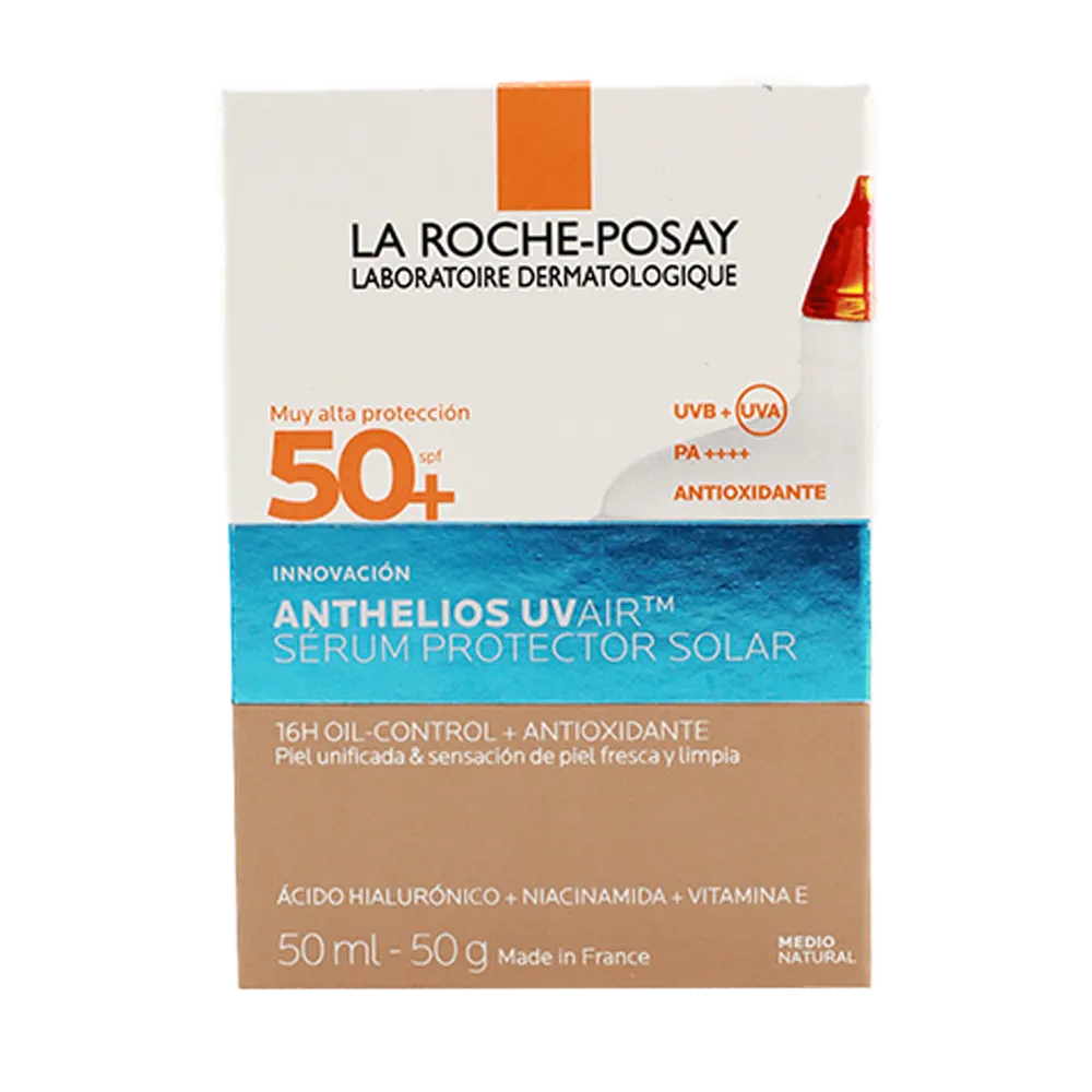 SERUM PROTECTOR SOLAR TONO MEDIO NATURAL CON ÁCIDO HIALURÓNIC LA ROCHE POSAY 50 MILILIT