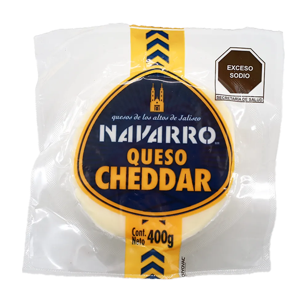 QUESO CHEDDAR NAVARRO 400 GRAMOS