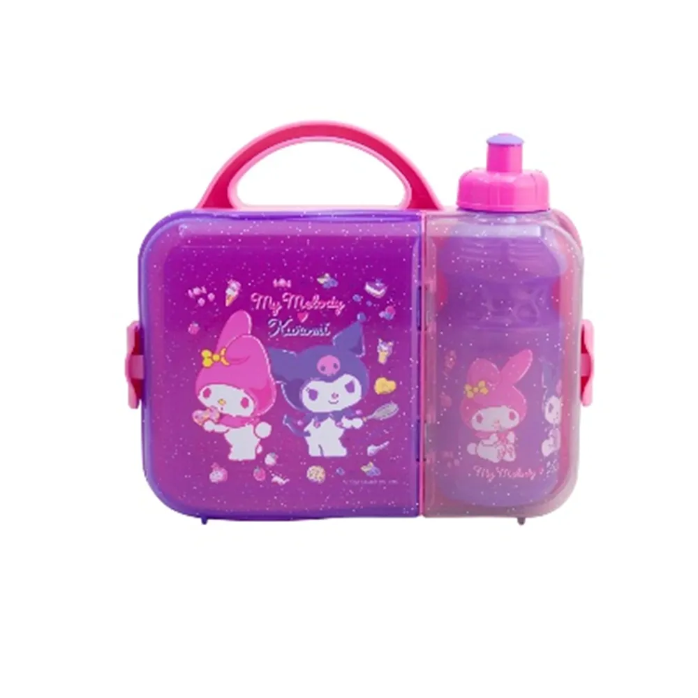 LONCHERA CON BOTELLA KUROMI Y MY MELODY RSXXI 1 PIEZA