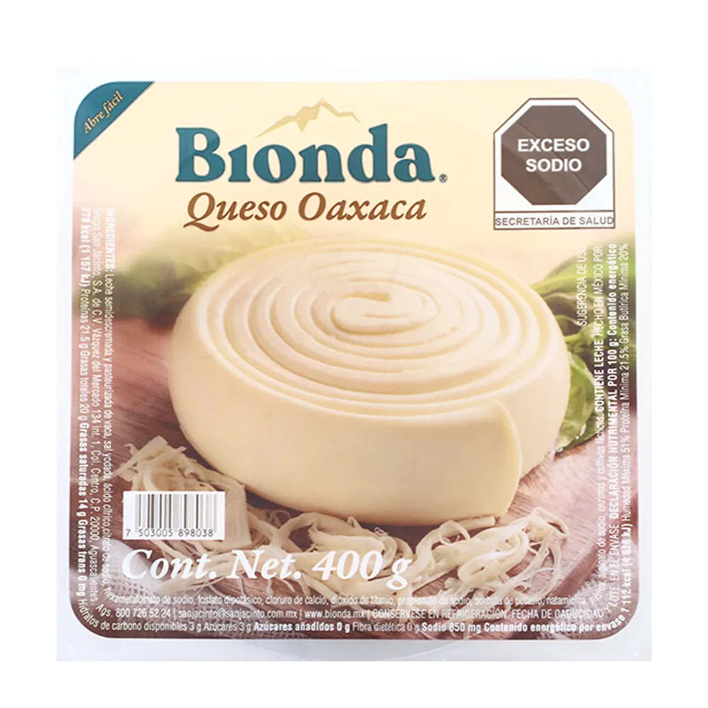 QUESO OAXACA BIONDA 400 GRAMOS
