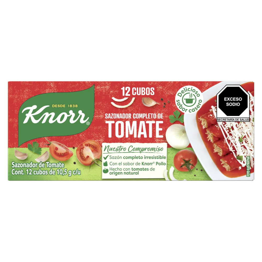 Consomes Caldo De Pollo Y Tomate Knorr 12 Pza