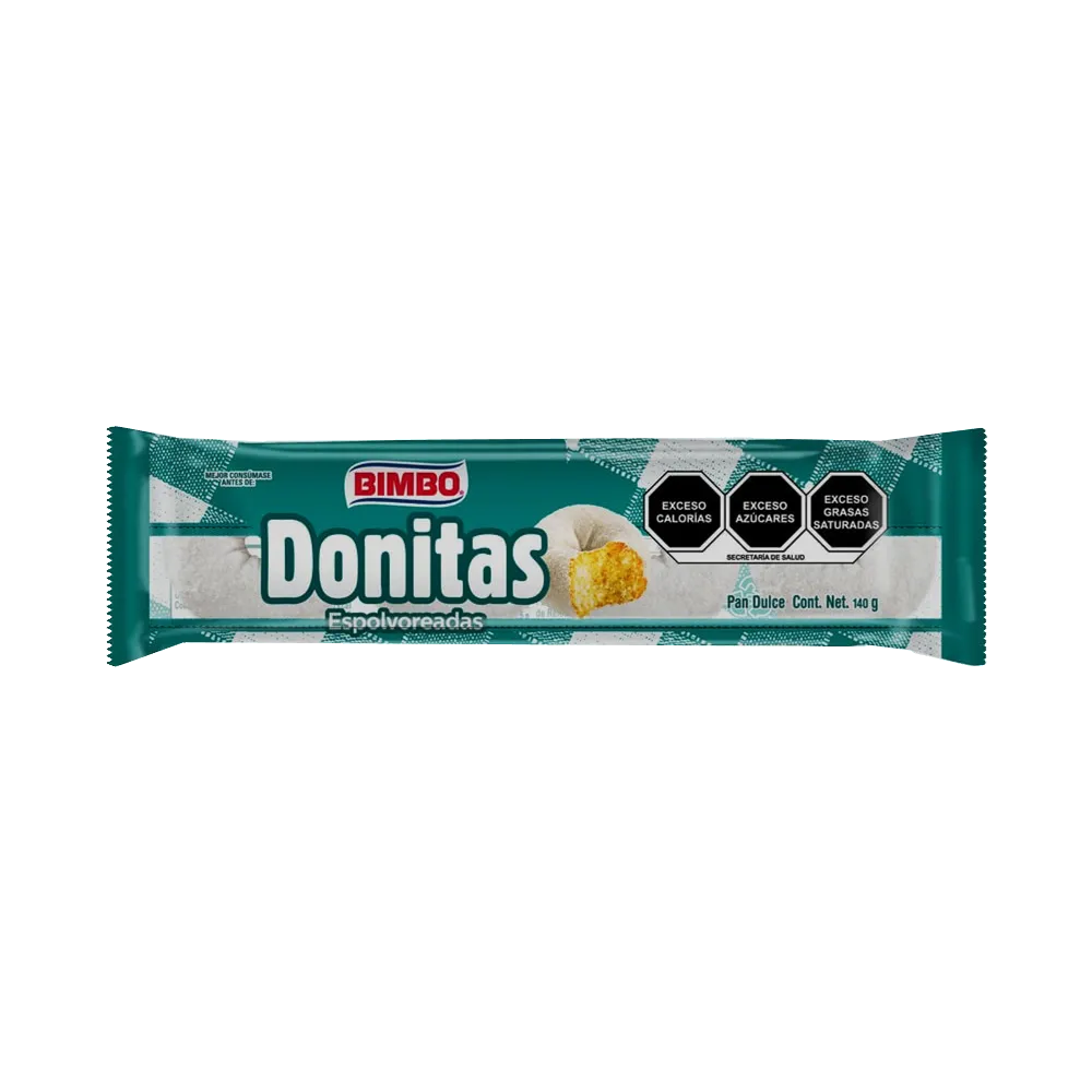 DONITAS ESPOLVOREADAS 8PZ BIMBO 140 GRAMOS
